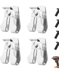 4 Pack Belt Hook Replacement Clips With Screws 636181001 633586002 For 18V Cordless Tools, Easy Clip On, Durable Metal