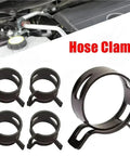 500 Pack Spring Band Hose Clamp Assortment Kit featuring 6-10mm Silicone Vacuum Line Clips, black manganese steel clamps