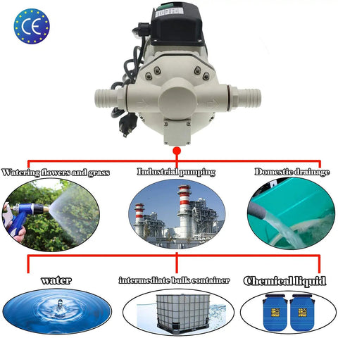 Diaphragm Irrigation Pump With Self Priming For Industrial Use Electric Water Pressure Booster 110V AC 10.6 GPM Flow application diagram