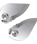 65x25mm Aluminum CNC Machined RC Boat Water Jet Turn Fin For 75-85cm Electric Nitro Remote Control Boats, showing two fins with screws
