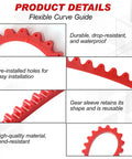 Red 78 Inch Router Edge Guide Templates Kit with Flexible Curve Ruler detail showing pre-installed holes and waterproof material