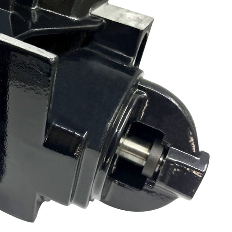 Close-up of New Coated Starter Motor Replacement For 1996-2007 4.3L 5.0L 5.7L 7.4L 8.1L Marine V6 V8 Engines, metal finish