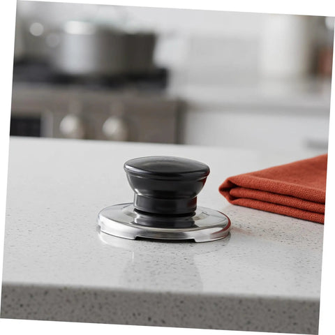 Upgrade Your Kitchen Game With This Heavy Duty Stainless Steel Whistling Kettle Lid Knob Replacement Kit. Super Loud Squeal Design For Easy Boiling Detection, Durable Build Quality That Lasts A Lifetime, And Simple Tool Free Install Perfect For Pro Chefs. Stainless steel kettle lid knob replacement kit on countertop