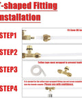 T-shaped fitting installation steps for Pro Grade Heavy Duty Truck Air Blower Duster Cleaning Kit with TEFLON tape use instructions