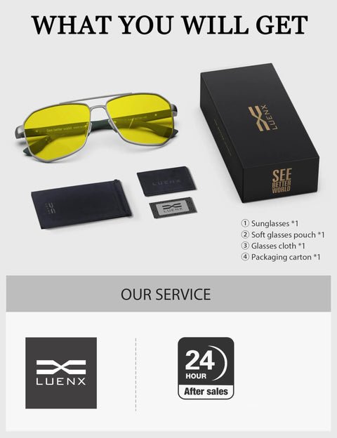 Top Tier Night Vision Driving Glasses Featuring Square Polarized Yellow Lenses That Straight Up Crushes Headlight Glare And Saves Your Peepers From Road Fatigue For Safe Night Drives