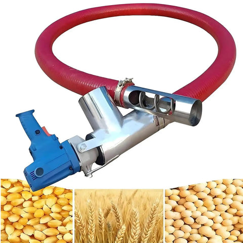 Beefed Up 1.5m Auger Screw Conveyor With 1500W Portable Suction Machine Stainless Steel Feed Port Low Noise Design Fast Material Transfer