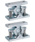 Heavy Duty 2 Pack Zinc Alloy Double Roller Cabinet Door Catch Spring Loaded Latch Secure Lock For Rv Yacht Gate Top Board Silver Finish with springs visible.