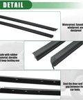 Weatherstrip Window Seal Belt Kit For Ford Ranger 1999 2011 2 Door Front Left Driver Right Passenger Side Black Rubber