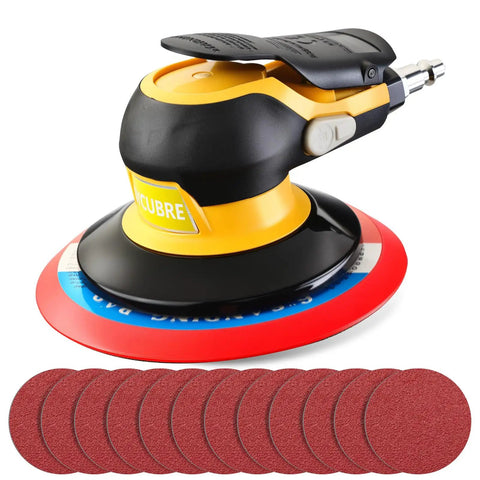 Low Noise 6 Inch DA Sander For Auto Body, Lightweight Dual Action Pneumatic Orbital Sander With Noise Reduction Design