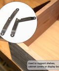 Bronze Lid Support Hinges Set With Mounting Screws Left And Right Folding Lift Up Stay Hinges For Furniture Cabinets