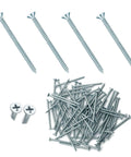 140 Piece Size 6 By 2 Inch Wood Screws Set Carbon Steel High Hardness Phillips Flat Head Rust Resistant Galvanized Finish
