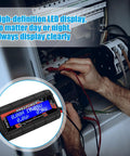 150 Amp Watt Meter Power Analyzer With Sweet Digital LCD Screen For RC Projects, Real Time Readouts Of Amps Volts Watts And Ah, Eight Electrical Readings, High Precision Energy Monitoring Gear, in use