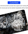Large Floral Mouse Pad Desk Mat For Game Ready Gaming And Office Setup 70 By 30 Cm Non Slip Rubber Base With Stitched Edges