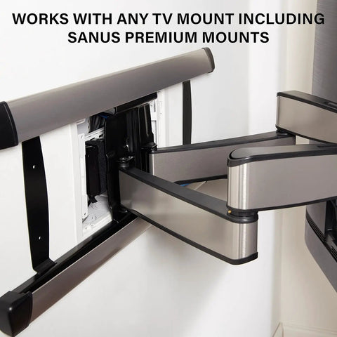 9 Inch In Wall Media Box For Device And Cable Management With Customizable Knockouts And Removable Mounting Plate in use