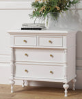 White dresser with 10 Pack Antique Brass Cabinet Knobs Round Vintage Drawer Pulls For Kitchen Cabinets Easy Install visible