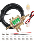 12V Electric Fuel Pump Kit Plug And Play, Low Pressure 3 To 6 PSI with fuel filters and hose clamps for carburetor engines