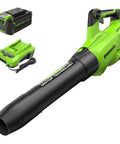 40V Brushless Axial Leaf Blower, 130 MPH Wind and 550 CFM Air, Clears Wet Leaves, Gravel, and Driveway Snow, Heavy Debris Cleanup