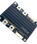 Pro Level 4S Ternary Lithium Battery BMS Protection Board Built Tough With 120a Surge Breaker and connectors on a black metal surface.