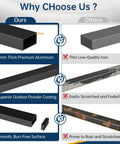 Comparison of Premium 3MM Thick 8 Foot Black Aluminum Rectangular Handrail For Decks And Stairs vs low-quality iron alternatives.