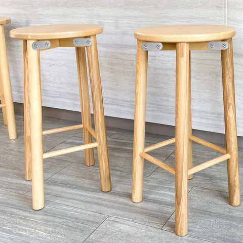 Wooden stools with Stainless Steel Flat Straight Bracket Set For Furniture And Cabinets Heavy Duty Corner Brace Plates 22 Pack