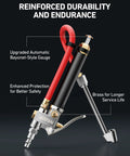 Beefed Up Heavy Duty Tire Pressure Gauge With Inflator And Dual Head Chuck 10-120 PSI Range ANSI B40.1 Accurate Air Chuck