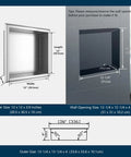 Stainless Steel Shower Niche 12x12 In Recessed Shelf Brushed Nickel Finish Waterproof Wall Storage Niche No Tile Needed Easy Install diagram