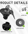 Locking Gas Cap for Ford F-150 Explorer Escape Fusion Focus Edge Mustang Taurus Expedition Lincoln MKS MKT MKX MKZ Navigator Mercury Milan PN 8U5Z-9C268-B Fuel Tank Cap with keys