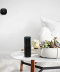 3 Lite Wi Fi Thermostat With Alexa Voice Control For Hands Free Comfort shown above modern living room setup.