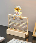Acrylic Periodic Table Display With Real Elements Inside, 83 Element Samples In 3D Colorful Shapes, 6x4.5x1 inch, with astronaut figure