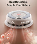 Premium Combination Smoke And Carbon Monoxide Detector With A Decade Long Sealed Battery And Clever Low Charge Warnings That Really Got Your Crew Covered For Hassle Free Home Safety, dual detection unit.