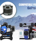 Low KV Brushless Gimbal Motor 2208 90KV with 3mm Shaft for 100-200g GoPro3 RC Quadcopter, metal core, in use on gimbal.