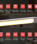 18-Inch Under Cabinet LED Light Bar Add On Kit For Kitchen And More Linkable Up To Eight Bars Plug In Or Hardwire Compatible