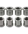 Hella Secure Eight Pack Weld On Nut Tabs Half Inch Thirteen Thread For Casters Leveling Feet And Furniture Builds durable steel inserts