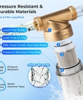 Illustration of WSP 50SL Reusable Whole House Spin Down Sediment Filter Softener With Siliphos components and features