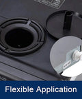 Countertop Ice Cube Maker Machine, Stainless Steel And Food Grade Abs, water inlet and lid system for easy use.