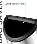 Top view of Wall Mounted Stainless Steel Grocery Bag Holder And Dispenser For Kitchen And Pantry with ergonomic opening
