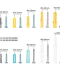 Massive 300 Piece Wall Anchor Kit For Drywall And Concrete Heavy Duty Ribbed M4 M5 Anchors And Screws For Hanging Pictures And Shelves And Wall Mounts On Brick Cement Wood And Hollow Walls, mixed sizes