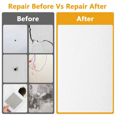 Drywall Repair Kit With 8.8oz Spackle Paste, Scrapers, 6 Sandpaper Sheets, Self Adhesive Wall Patches And Gloves For Quick Easy Hole Repair On Drywall Plaster And Home Renovation Like A Pro