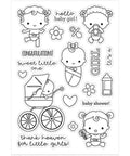 Silicone Stamp And Die Set For Card Making And Scrapbooking featuring baby-themed clear stamp designs for photo album decorating.
