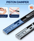 10 Pairs Soft Close Heavy Duty Drawer Slides 22 Inch Full Extension Ball Bearing Side Mount 500 Lb Capacity Black Quiet Smooth Glide