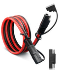 Beefed Up Heavy Duty 10 AWG SAE Extension Cable 3Ft Quick Disconnect Tinned Copper Wire With Polarity Reverse Adapter
