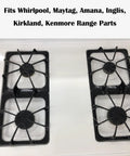 4 Pack Stove Grates Replacement 8.8 x 8.3 Inches Porcelain Enamel Cast Iron For Maytag Amana Inglis Kirkland Kenmore Gas Range Cooktop Burner Grate Set