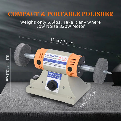 4 Inch Jewelry Polisher And Variable Speed Grinder Machine with abrasive wheels view