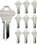 Brass SC1 Uncut Key Blanks Pack Of 10 That Fit Schlage 5 Pin Locks Also Compatible With Axxess 68 Cole SC1 And Curtis SC1