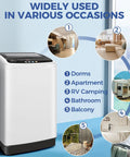 20 Lb Compact Washer And Spin Dryer Combo For Apartments With Sturdy Slow Close Glass Lid suitable for dorms, RVs, and balconies.