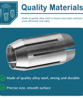 Quality alloy steel collet from Replacement Collet And Nut Kit For Spiral Saws And Drywall Cutout Tools Works With CN1 And DEWALT Tools.