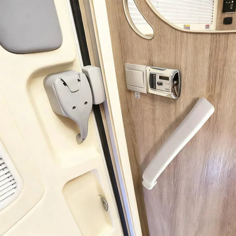 Rock Solid Heavy Duty 2 Pack Rv Grab Handle And 11 Inch Vehicle Handrail Easy Peasy Install White Assist Bar For Camper Trailer Door Universal Support Rails