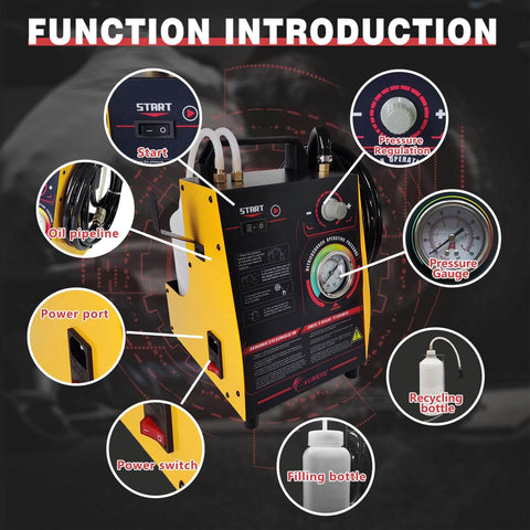 Electric Brake Bleeder 110V Power Automatic Brake Fluid Bleeder Machine With Adjustable Pressure And Universal Adapter diagram