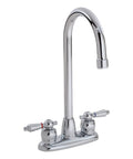Symmetrix Two-Handle Centerset Bar Faucet for Kitchen Sink in Polished Chrome with 4-Inch Centerset Mount