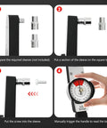 Dial Indicator Torque Wrench Half Inch Drive 0 to 100 Nm Pro Grade Precision Torque Meter With Case High Accuracy Fastener Tool For Pros And DIY clear dial close-up